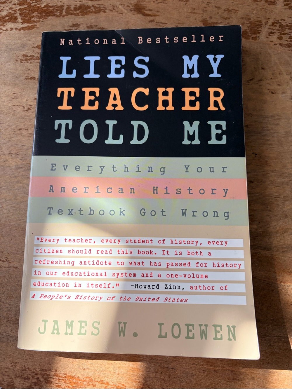 Lies My Teacher Told Me James W Loewen American History Education Paperback